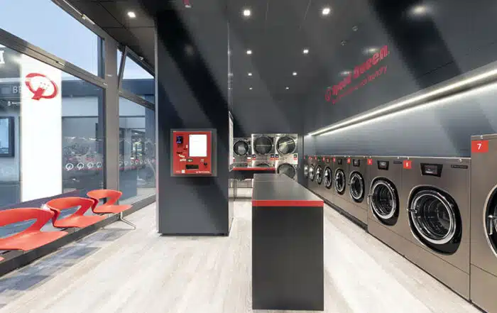 A Speed Queen launrymat store in Alexanderplatz, Berlin.
