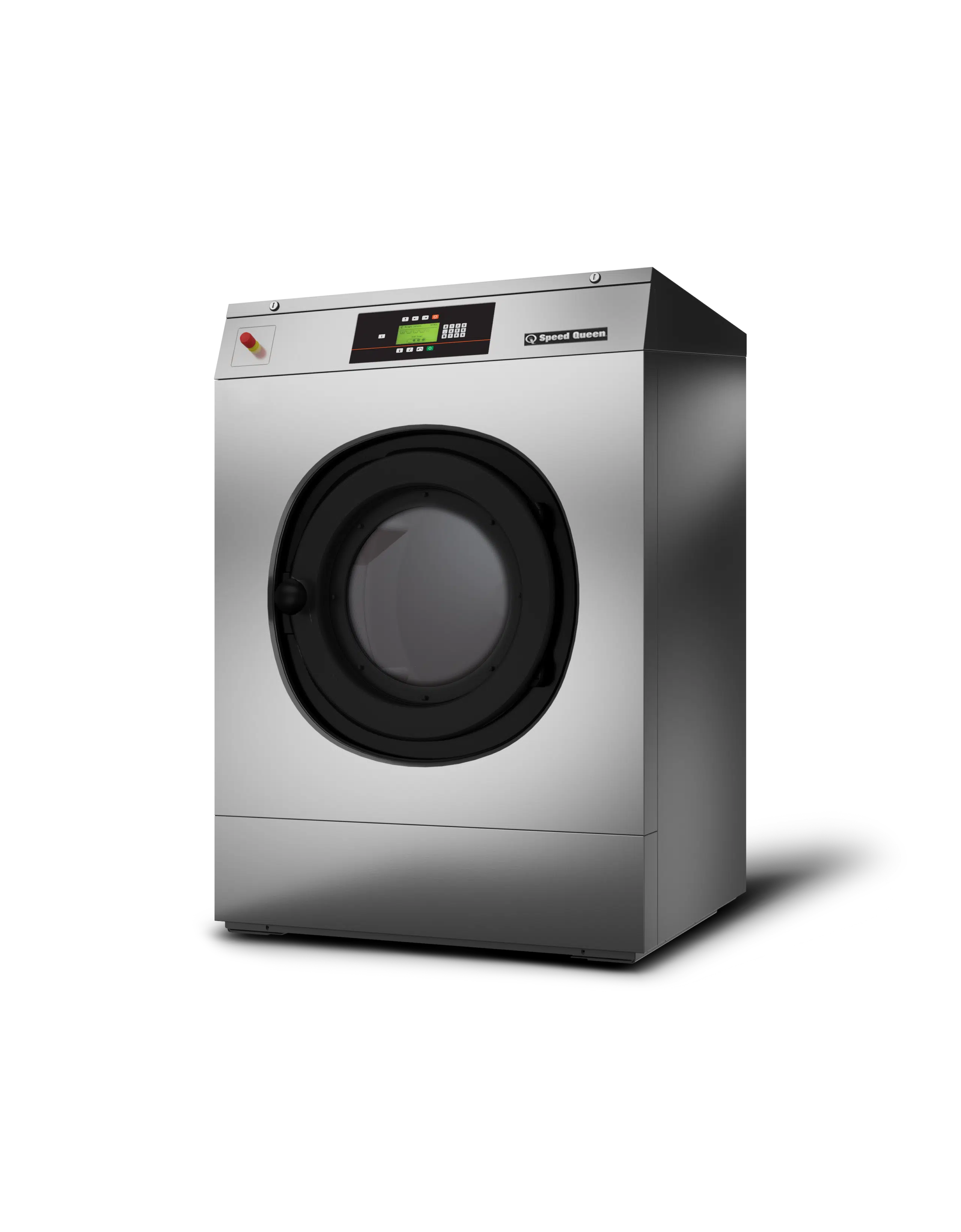 Image of a modern grey hardmount washer machine.